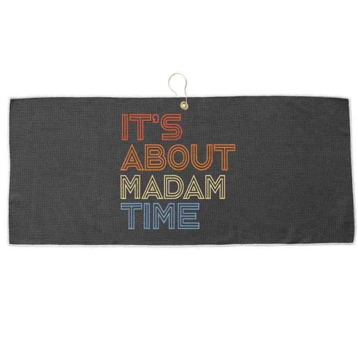 ItS Is About Madam Time Large Microfiber Waffle Golf Towel