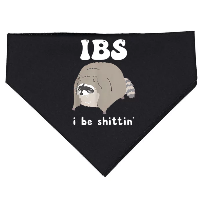 Ibs I Be Shittin Raccoon Funny USA-Made Doggie Bandana