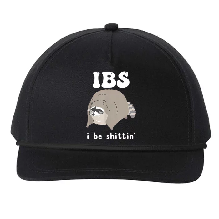 Ibs I Be Shittin Raccoon Funny Snapback Five-Panel Rope Hat