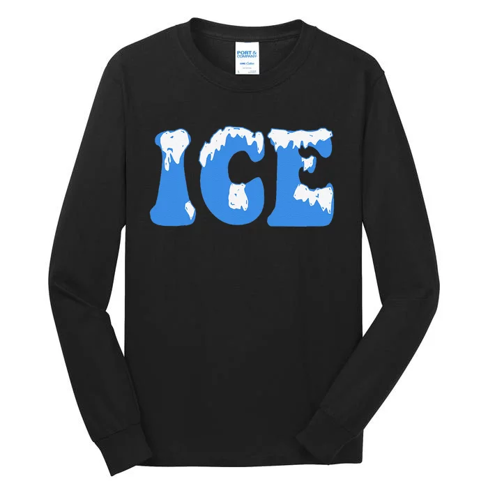 Ice Ice Baby Family Funny Halloween Costume Couples 2024 Gift Tall Long Sleeve T-Shirt