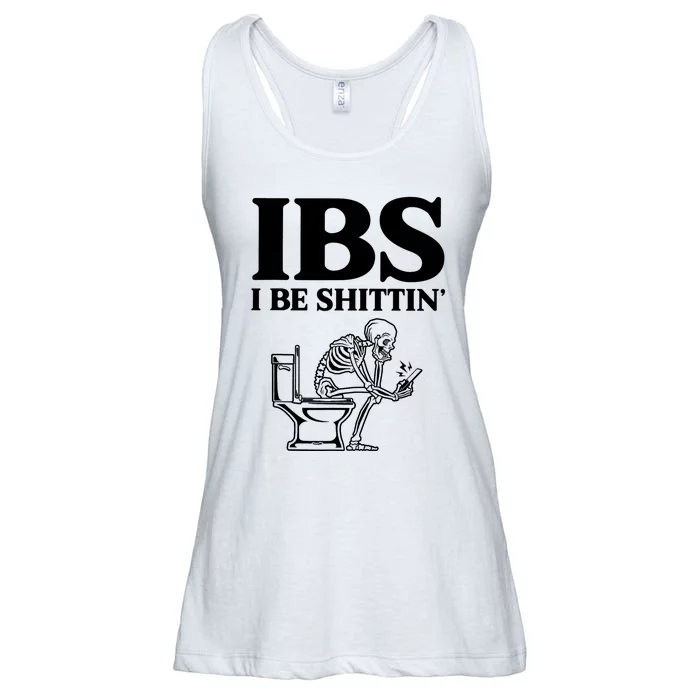 Ibs I Be Shittin Funny Skeleton Ladies Essential Flowy Tank