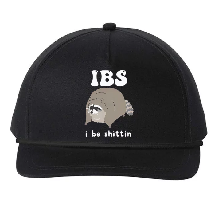 Ibs I Be Shittin Raccoon Snapback Five-Panel Rope Hat