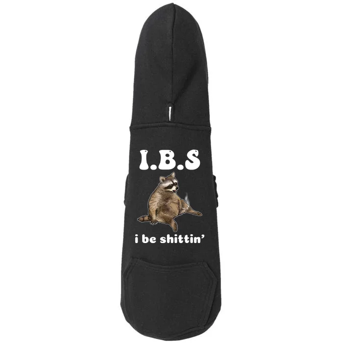 Ibs I Be Shittin Cute Raccoon Funny Doggie 3-End Fleece Hoodie