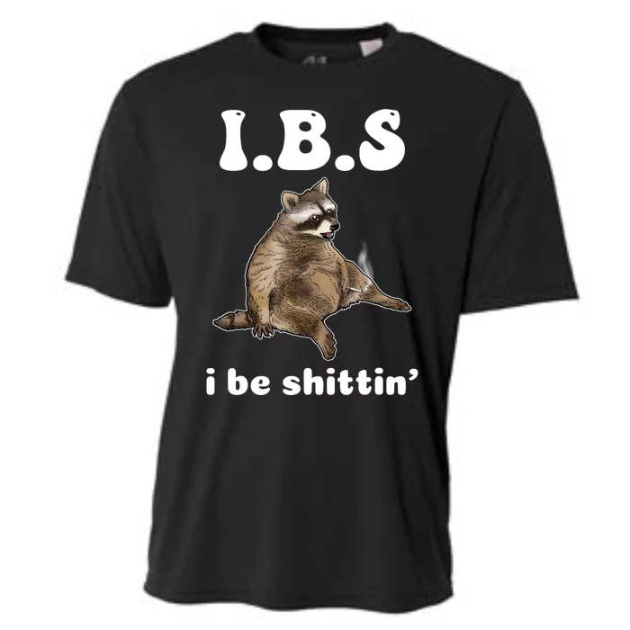 Ibs I Be Shittin Cute Raccoon Funny Cooling Performance Crew T-Shirt