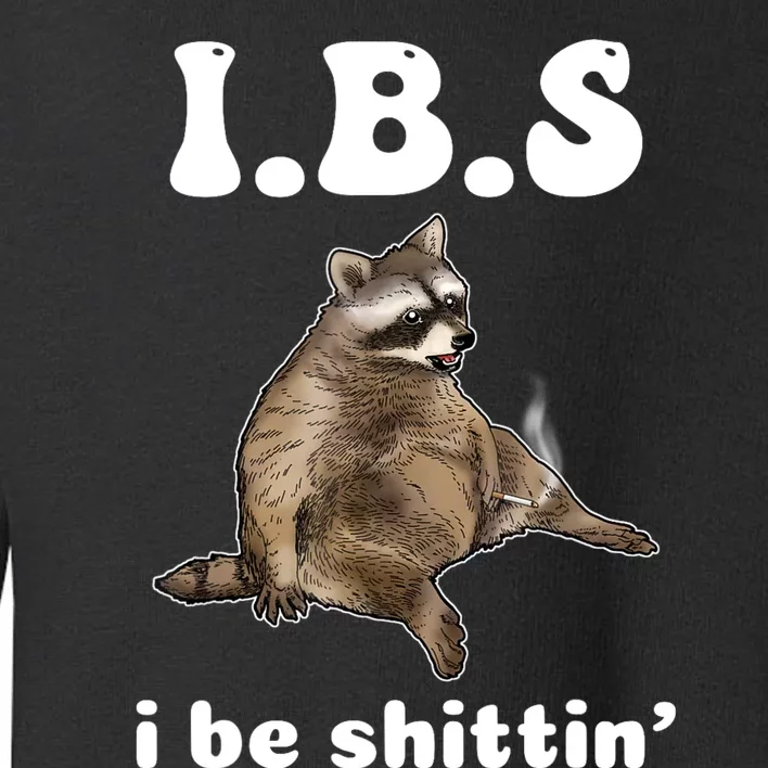 Ibs I Be Shittin Cute Raccoon Funny Toddler Sweatshirt