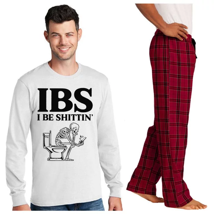 Ibs I Be Shittin Funny Skeleton Long Sleeve Pajama Set