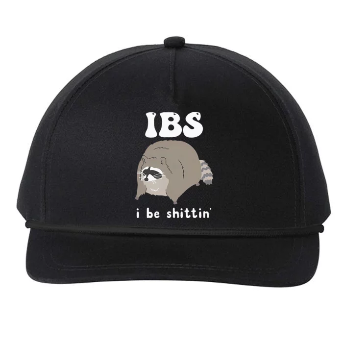 IBS I Be Shittin' Raccoon Funny Snapback Five-Panel Rope Hat