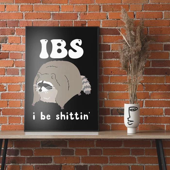 IBS I Be Shittin' Raccoon Funny Poster