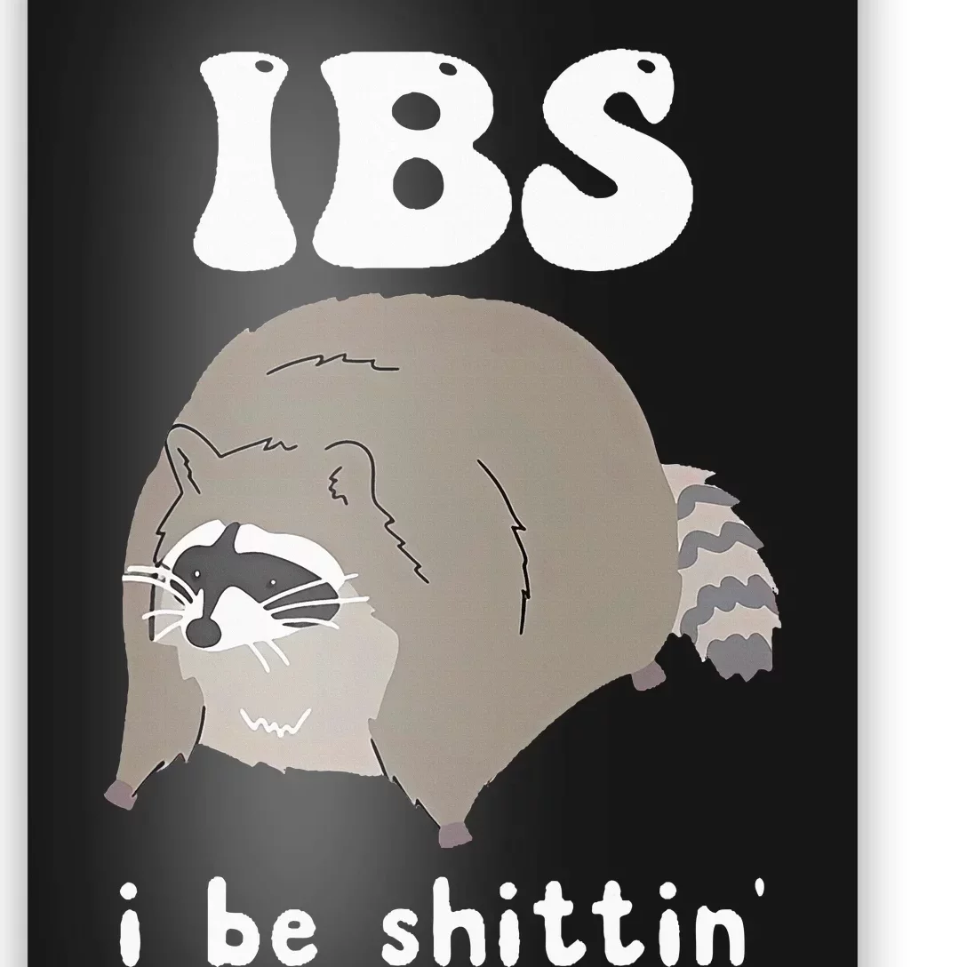 IBS I Be Shittin' Raccoon Funny Poster