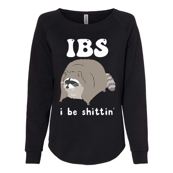 IBS I Be Shittin' Raccoon Funny Womens California Wash Sweatshirt