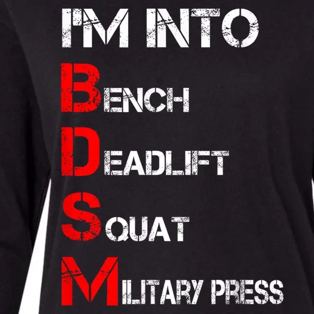 IM Into Bdsm Bench Squat Deadlift Military Press Womens Cotton Relaxed Long Sleeve T-Shirt