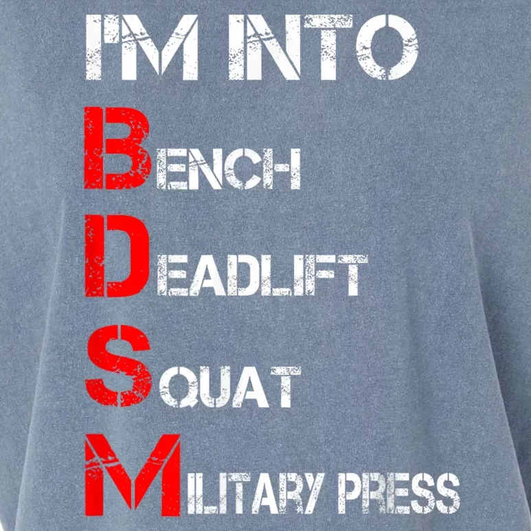 IM Into Bdsm Bench Squat Deadlift Military Press Garment-Dyed Women's Muscle Tee