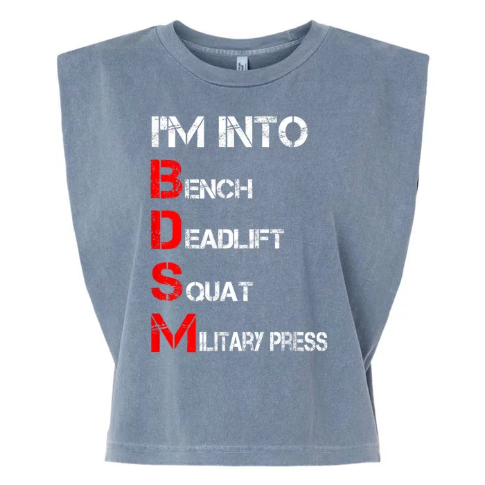 IM Into Bdsm Bench Squat Deadlift Military Press Garment-Dyed Women's Muscle Tee