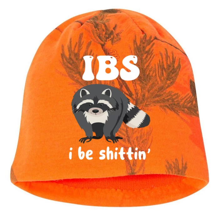 Ibs I Be Shittin Funny Joke Raccoon Kati - Camo Knit Beanie