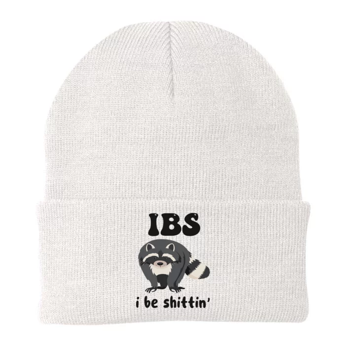 Ibs I Be Shittin Funny Joke Raccoon Knit Cap Winter Beanie