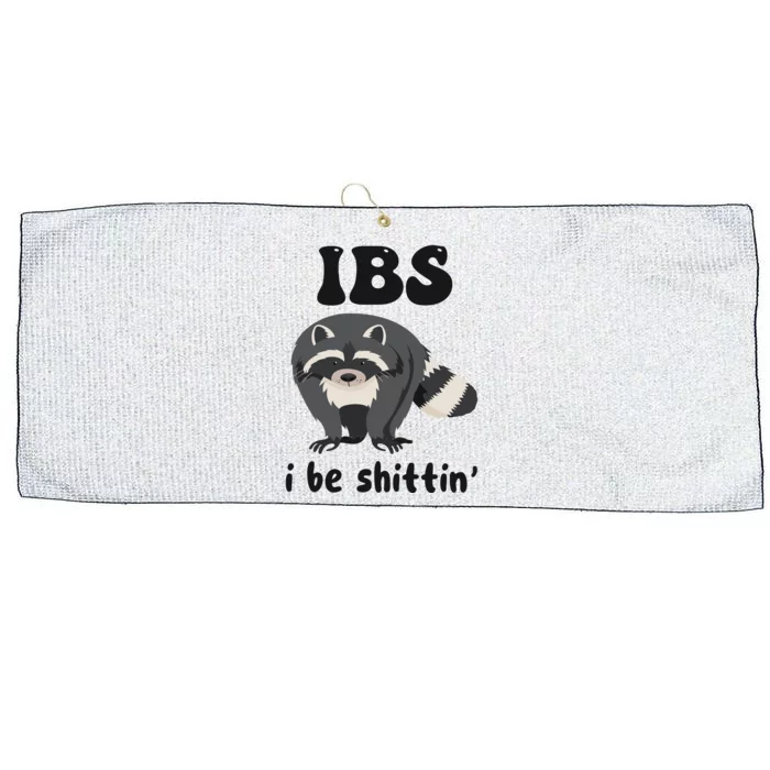 Ibs I Be Shittin Funny Joke Raccoon Large Microfiber Waffle Golf Towel