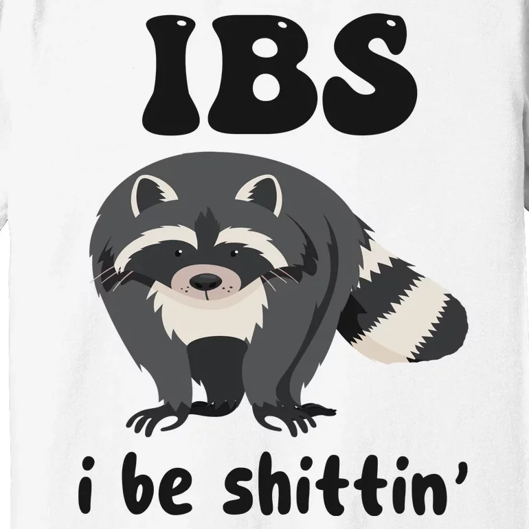 Ibs I Be Shittin Funny Joke Raccoon Premium T-Shirt