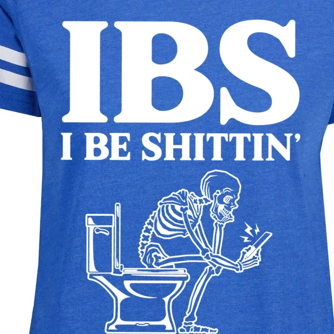 Ibs I Be Shittin Funny Skeleton Enza Ladies Jersey Football T-Shirt