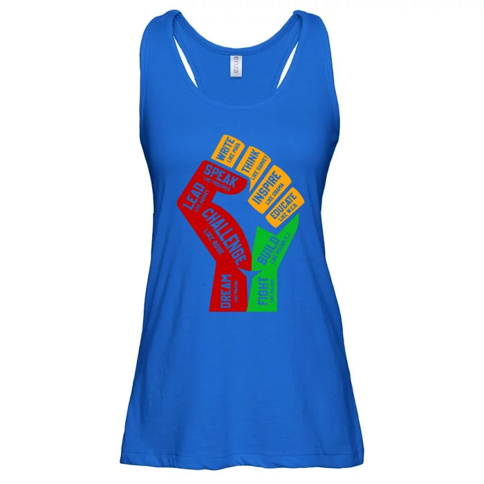 Influential Inspirational Black History Leaders Fist Hand Gift Ladies Essential Flowy Tank