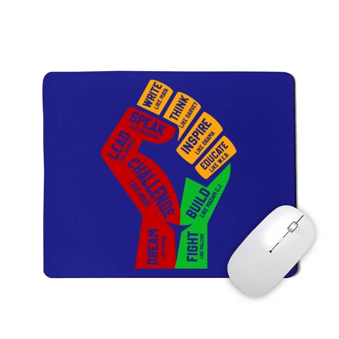 Influential Inspirational Black History Leaders Fist Hand Gift Mousepad