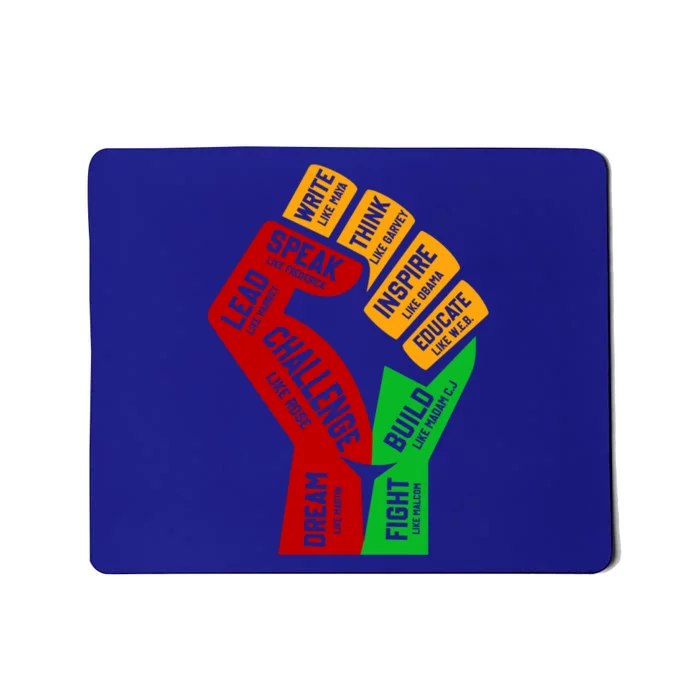 Influential Inspirational Black History Leaders Fist Hand Gift Mousepad