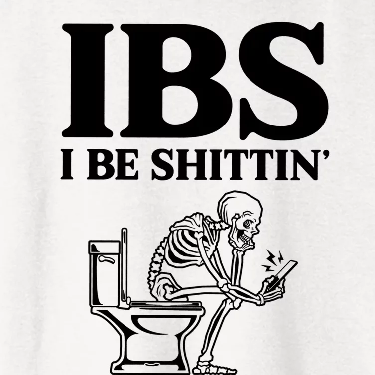 Ibs I Be Shittin Funny Skeleton Women's Crop Top Tee