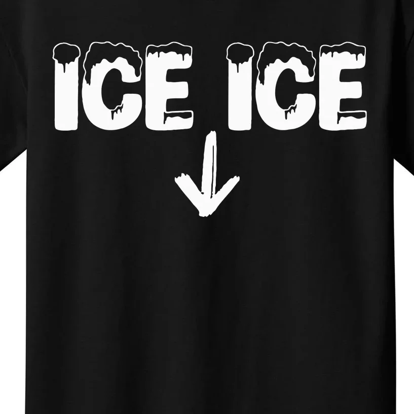 Ice Ice Baby Pregnant New Baby Announcement Kids T-Shirt