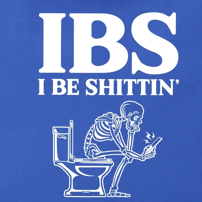 Ibs I Be Shittin Funny Skeleton Zip Tote Bag