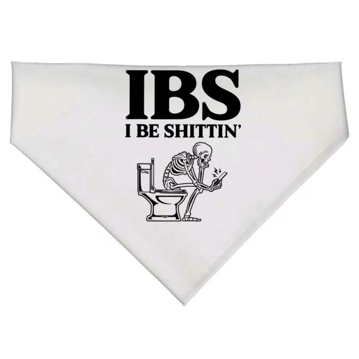 Ibs I Be Shittin Funny Skeleton USA-Made Doggie Bandana