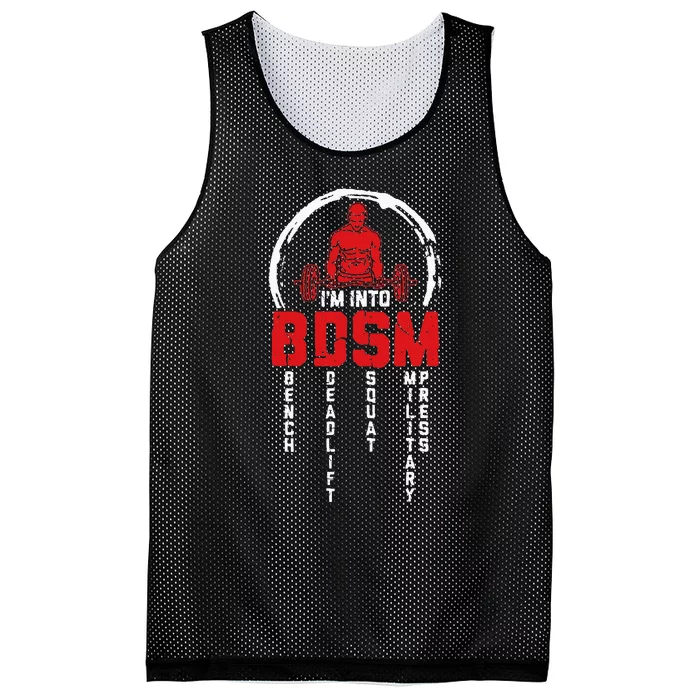 Im Into BDSM Bench Deadlift Squat Military Press Workout Mesh Reversible Basketball Jersey Tank