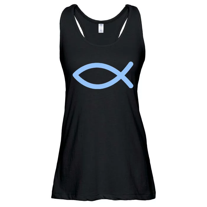 Ichthys Ichthus Christian Symbol Jesus Fish Ladies Essential Flowy Tank