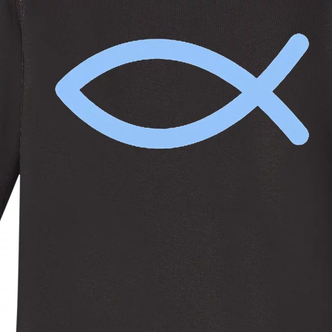 Ichthys Ichthus Christian Symbol Jesus Fish Baby Long Sleeve Bodysuit