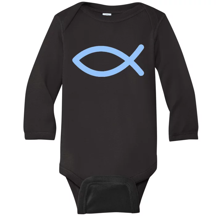 Ichthys Ichthus Christian Symbol Jesus Fish Baby Long Sleeve Bodysuit