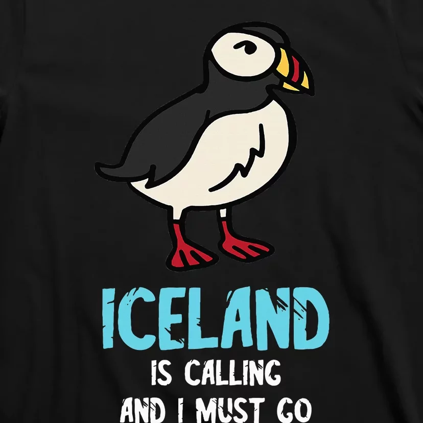 Iceland Is Calling Seabird Lover Puffin T-Shirt