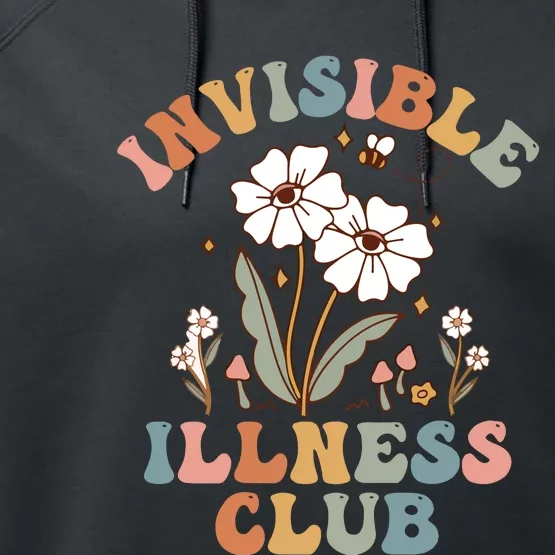 Invisible Illness Club Chronic Illness Disability Awareness Spoonie Performance Fleece Hoodie