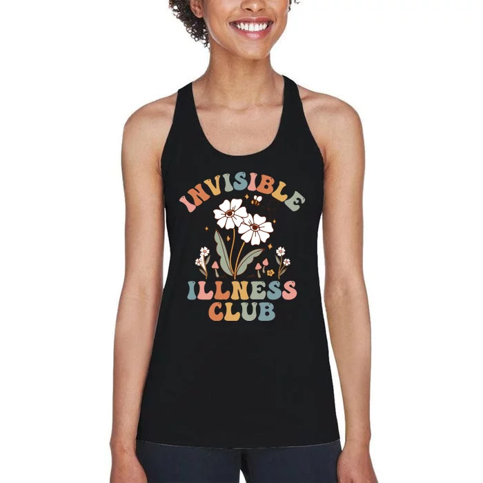 Invisible Illness Club Chronic Illness Disability Awareness Spoonie Women's Racerback Tank