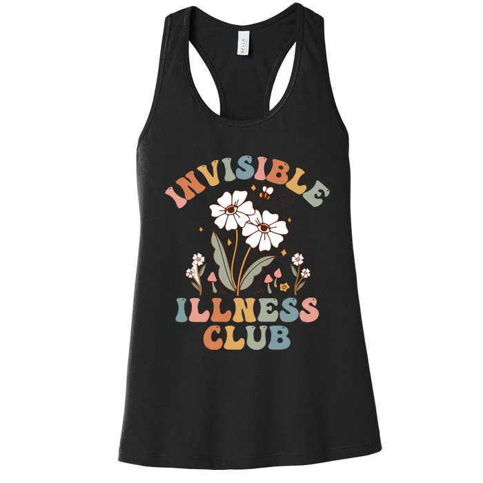 Invisible Illness Club Chronic Illness Disability Awareness Spoonie Women's Racerback Tank