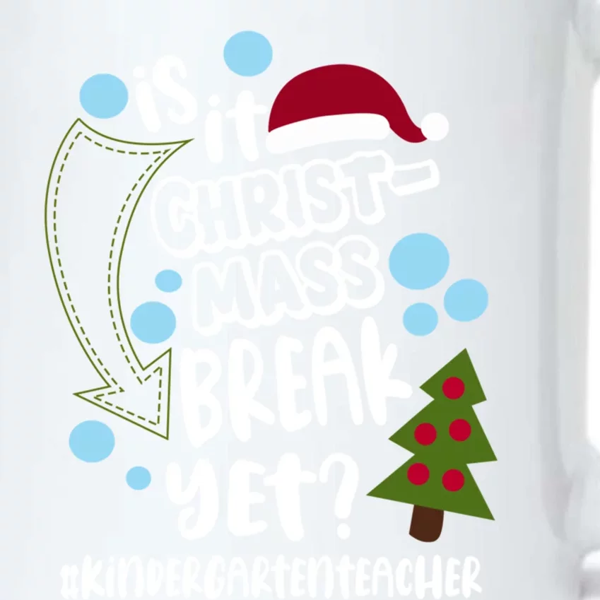 Is It Christmas Break Yet Kindergarten Teacher Christmas Gift Black Color Changing Mug