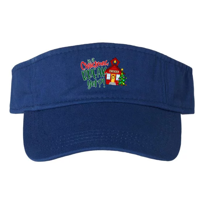 Is It Christmas Break Yet Cute Gift Valucap Bio-Washed Visor