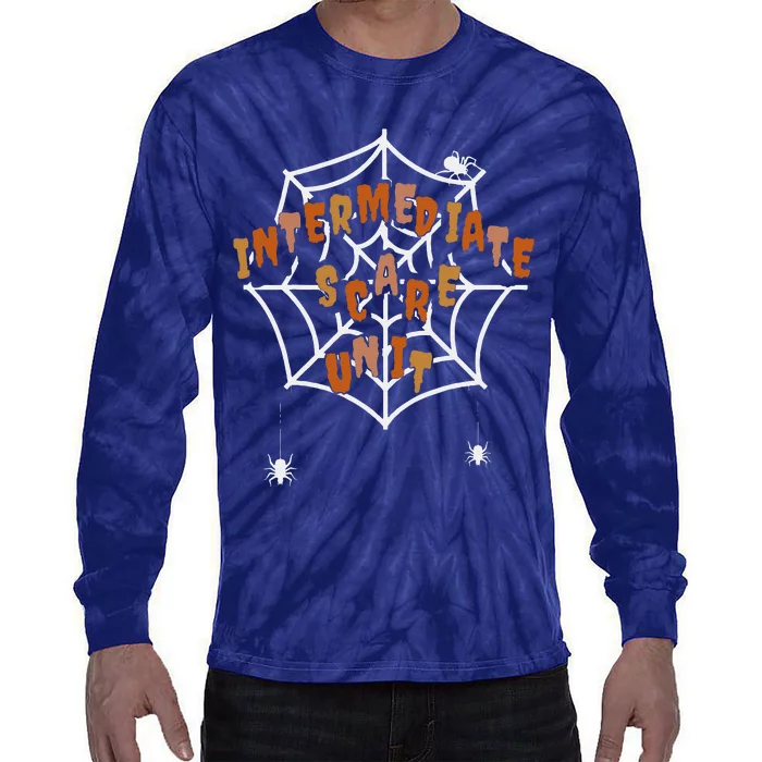 Imcu Intermediate Care Unit Nurse Spooky Halloween Tie-Dye Long Sleeve Shirt