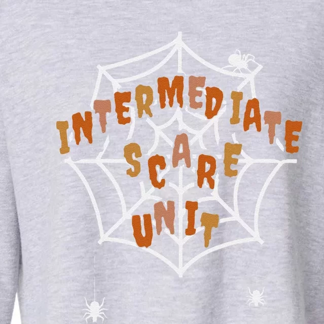 Imcu Intermediate Care Unit Nurse Spooky Halloween Cropped Pullover Crew