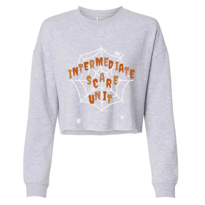 Imcu Intermediate Care Unit Nurse Spooky Halloween Cropped Pullover Crew