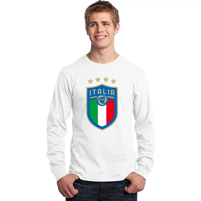 Italia Italy Crest Logo Long Sleeve Shirt