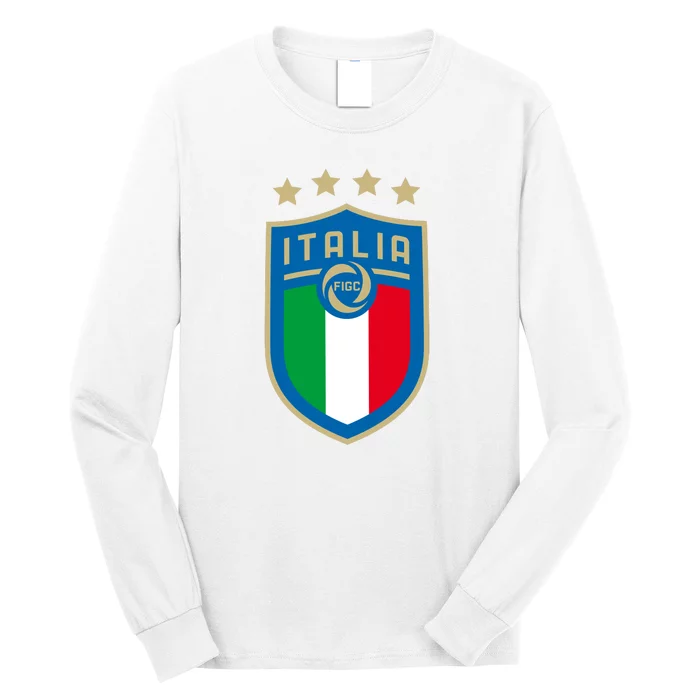 Italia Italy Crest Logo Long Sleeve Shirt