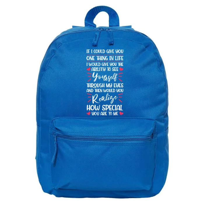 If I Could Give You One Thing In Life Valentines Day Gift Meaningful Gift 16 in Basic Backpack