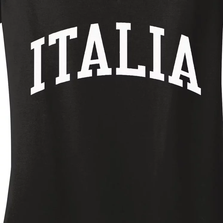 Italy Italia College University Style Women's V-Neck T-Shirt