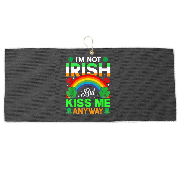 I'm Irish Don't Kiss Me Saint Patricks Day Large Microfiber Waffle Golf Towel