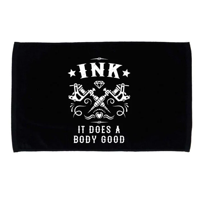 Ink It Does A Body Good Vintage Tattoo Machine Microfiber Hand Towel