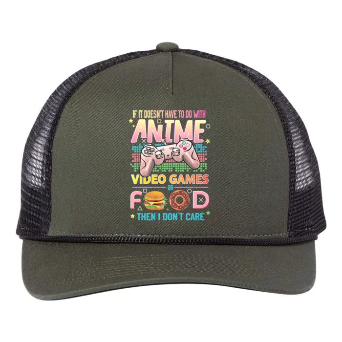 If It DoesnT Have To Do With Anime Video Games Or Food Then I DonT Care. Retro Rope Trucker Hat Cap