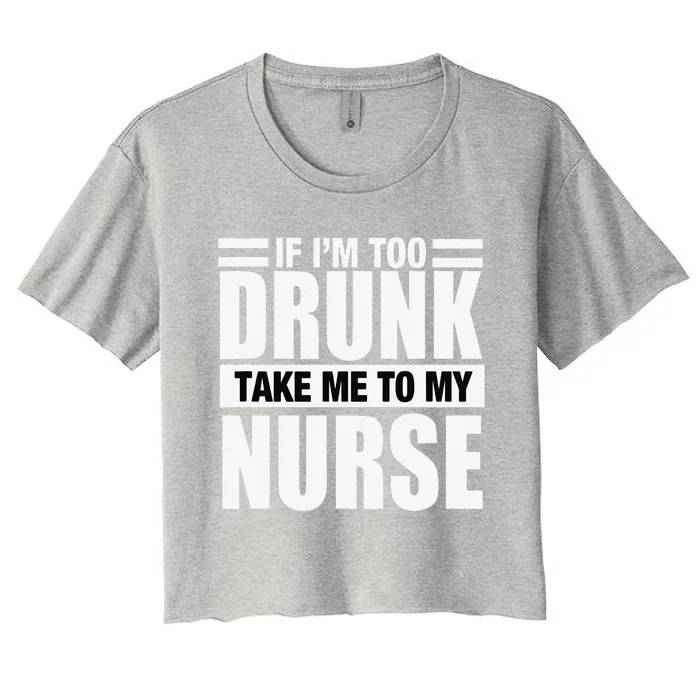 If I'moo Drunkake Meo My Nurse Women's Crop Top Tee